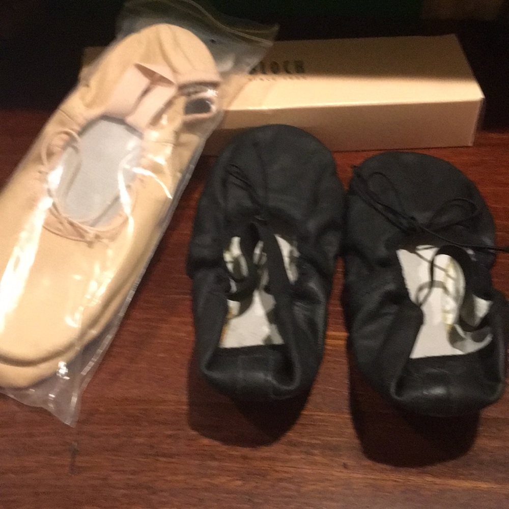 Bloch  6 women’s ballet leather shoes pink & black
